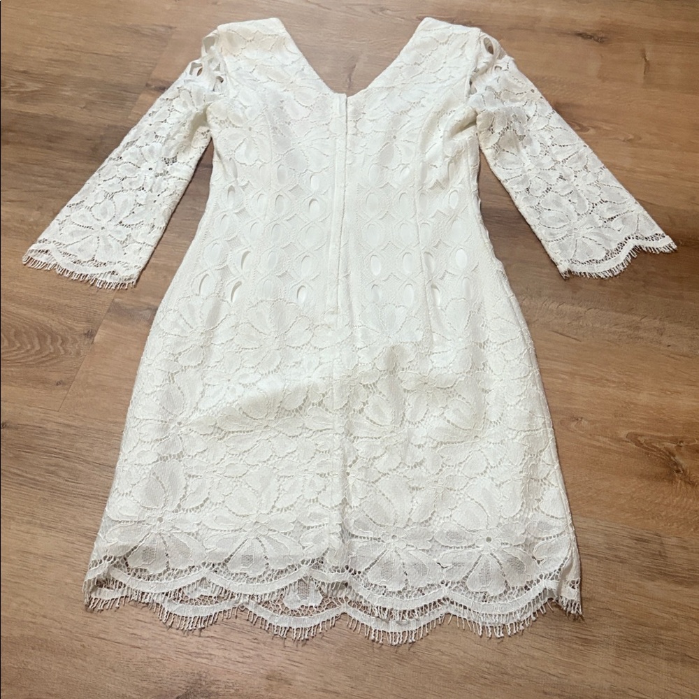 LILLY PULITZER Macon Resort White Dress Whitaker Lace Size 2 Bride - Picture 6 of 6